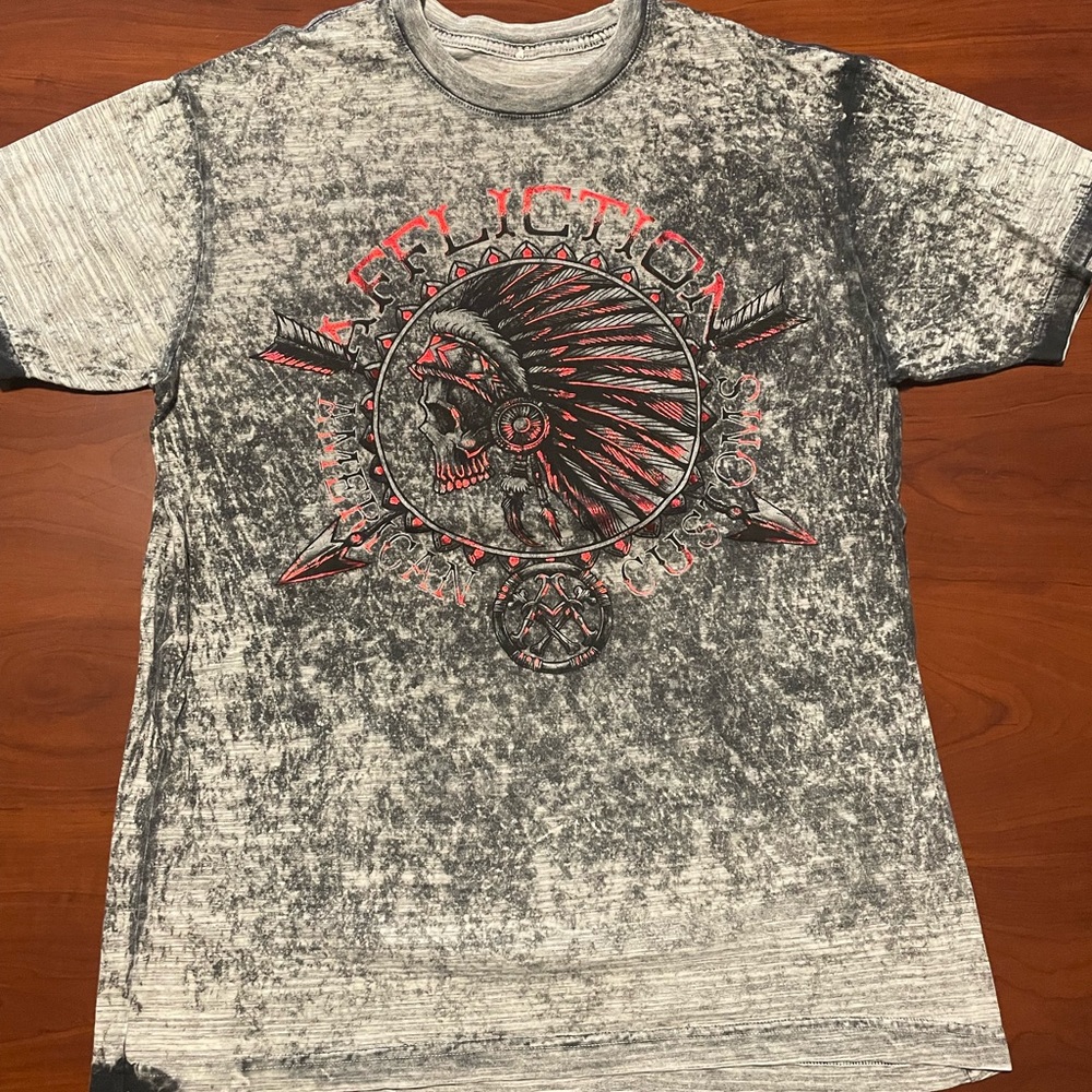 *LIKE NEW*  AFFLICTION T-shirt, Reversible, SZ: XL